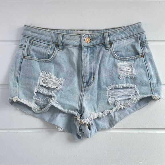 Lot of Destructed High Waist Shortie Jean Shorts RSQ/Pacific Sun/SO/Tgla/Windsor - Picture 7 of 16